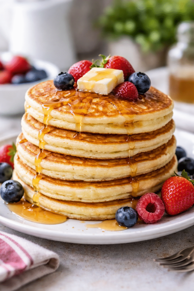 Fluffy Homemade Pancakes